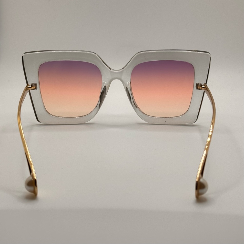 Brianna Cannon sunglasses 50-22-140 Grey translucent frames pink gradient lenses - Picture 3 of 8